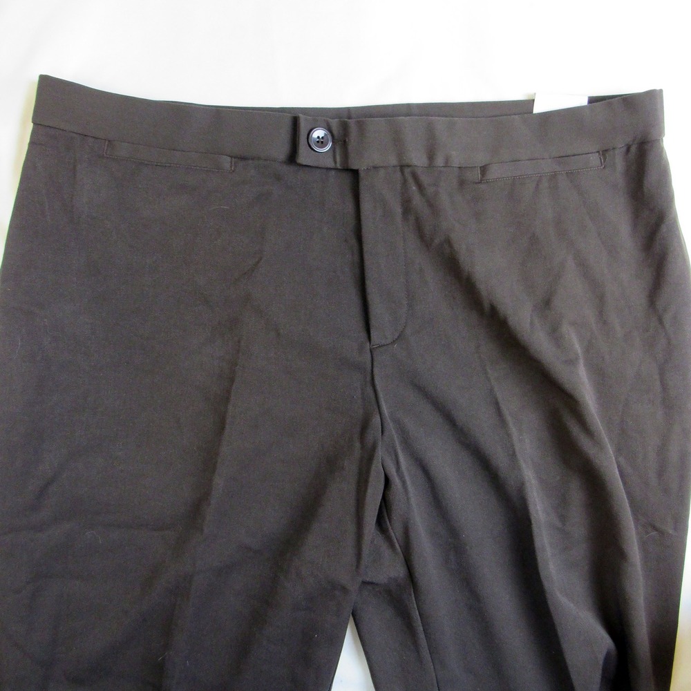 CJ Banks Dress Pants Brown Trouser Classic Fit Stretch Women's Size 20W - Picture 3 of 7